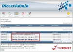 Hướng dẫn cách tắt thông báo Warning: The system load average is trên Directadmin