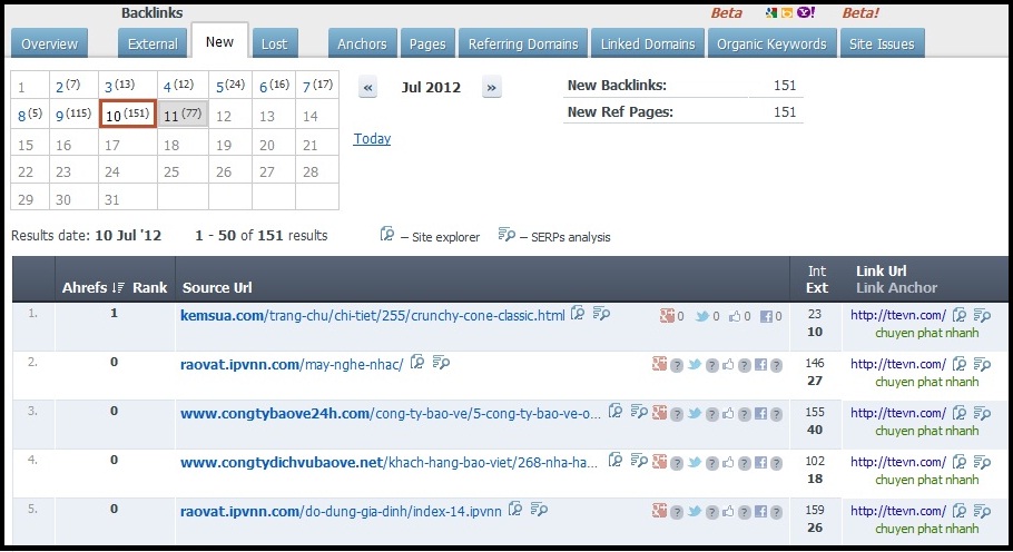 new backlink