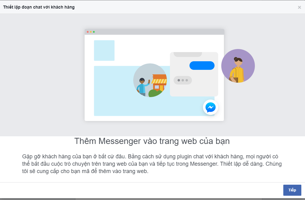 thiet lap doan chat messenger voi khach hang 2