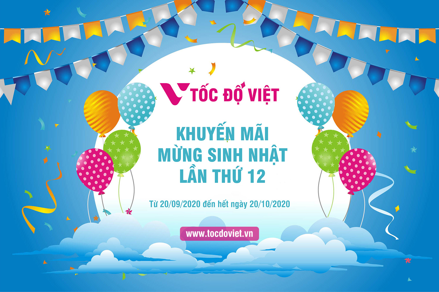 Khuyến mãi nhân dịp sinh nhật 12 tuổi 15/09/2008 - 15/09/2020